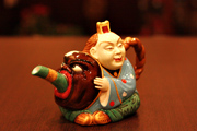 英国製 MINTON MAJOLICA（ミントン・マジョリカ） チャイナマンのティーポット 復刻品
