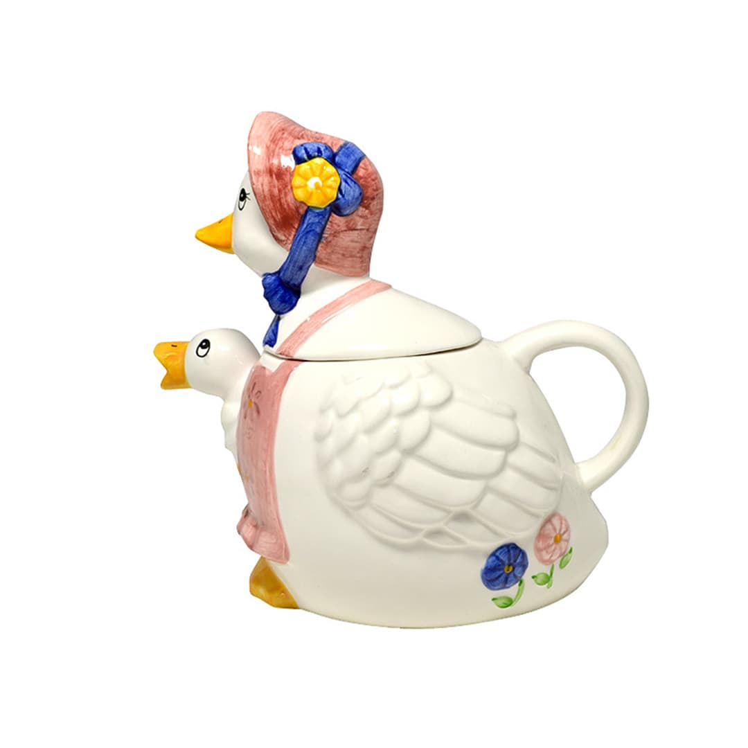 紅茶専門店]英国製 アヒルの親子のコレクタブルティーポット【中古