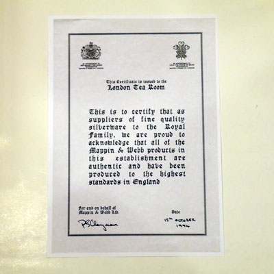 London Tea Roomオリジナルロゴ入りMappin&Webb(マッピン&ウェッブ)ティーセット LM01